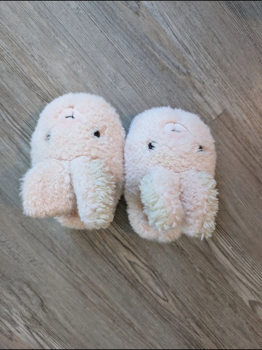 Plush Small Bunny Slippers - Pink